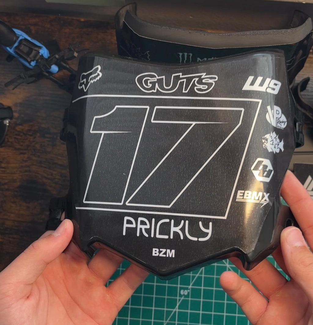 Glossy plate and decal